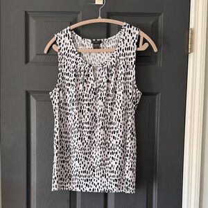 Ann Taylor Monochrome Patterned Tank Top